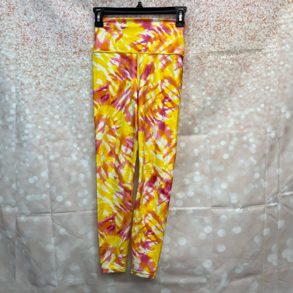 NEW Carbon38 Printed High Rise 7/8 Legging In Multi Tie Dye - Picture 2 of 11